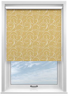 Lino Arches, Bright Yellow - Roller Blind